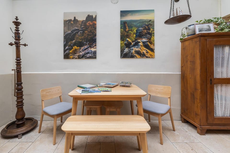 Facade/entrance, Seating area