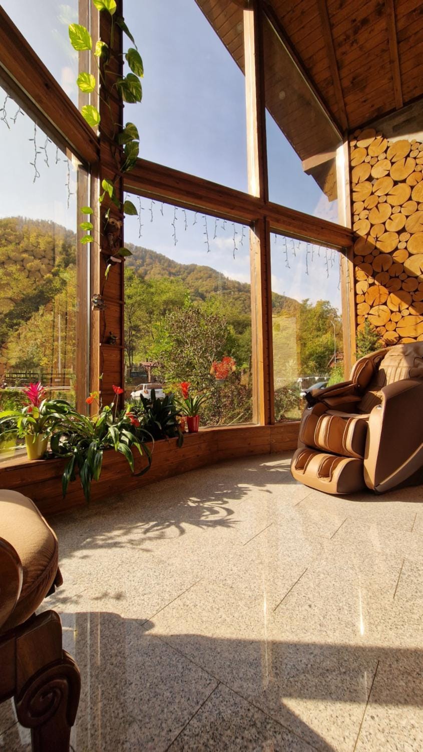 Property building, Living room, Mountain view
