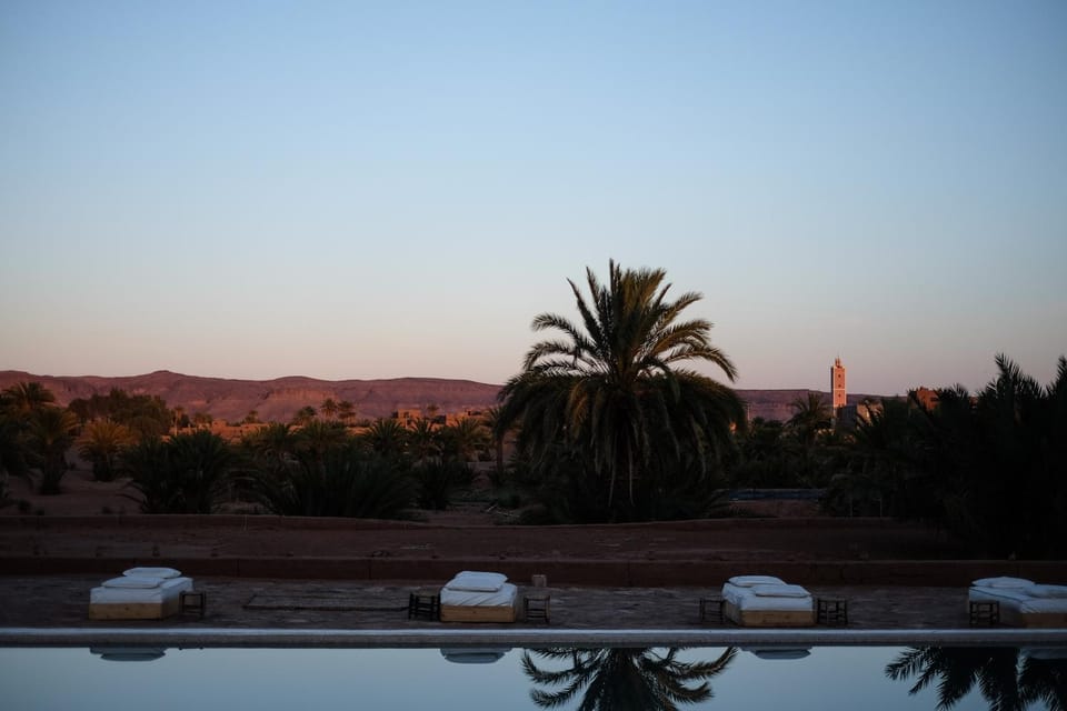 Swimming pool, Sunset