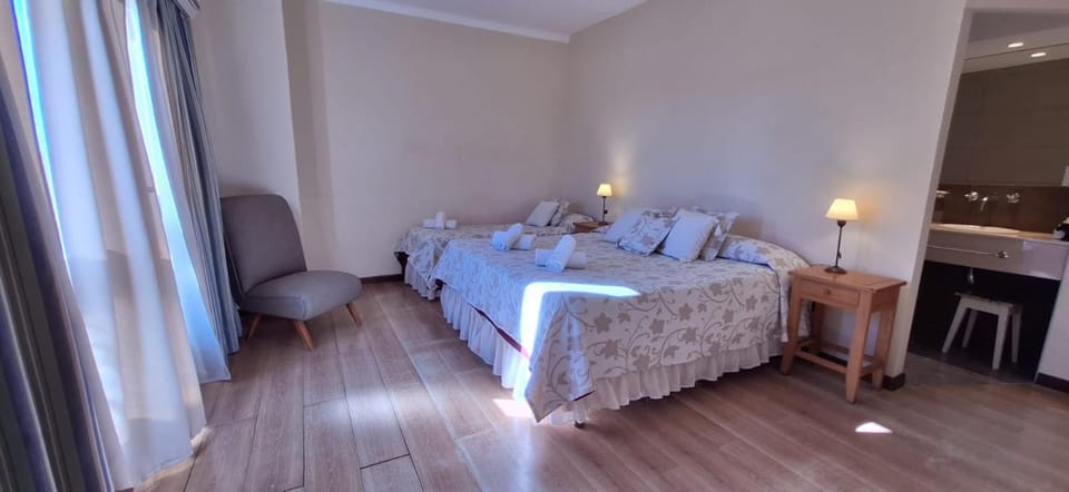 Bed, Bathroom, Photo of the whole room, Bedroom, Street view, safe, towels, air conditioner