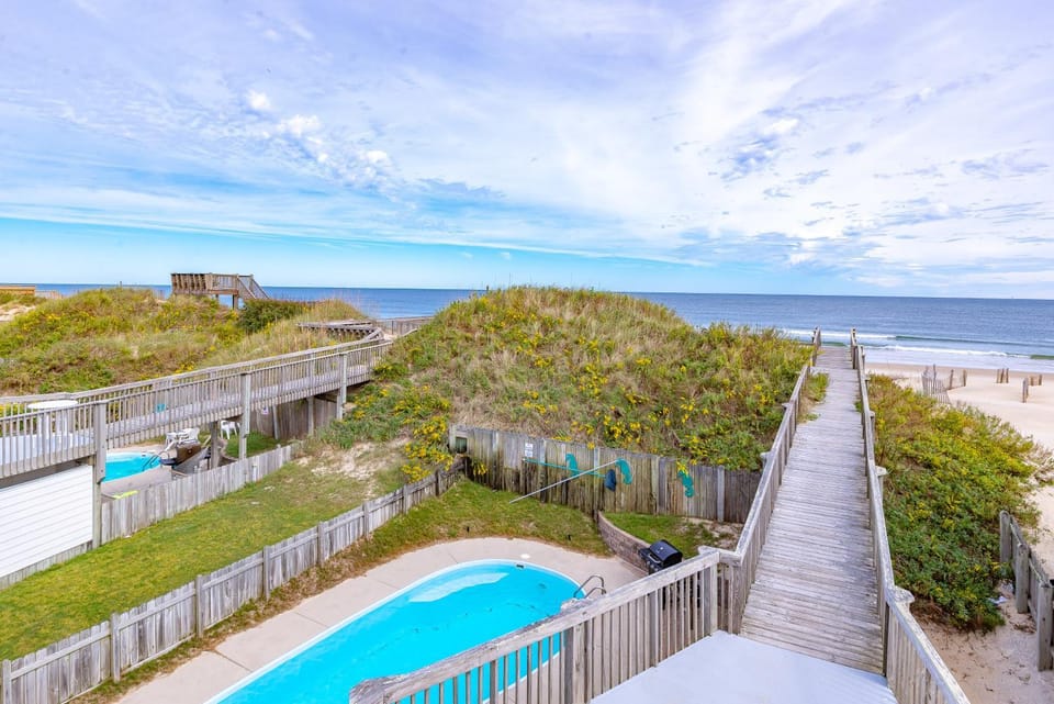 Paradise Found - Nags Head MP 16.5, Oceanfront, Ocean & Sound Views, Pool, Hot Tub, Pets OK House in Nags Head