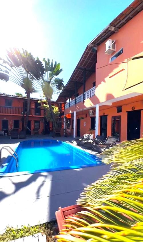 Swimming pool, sunbed