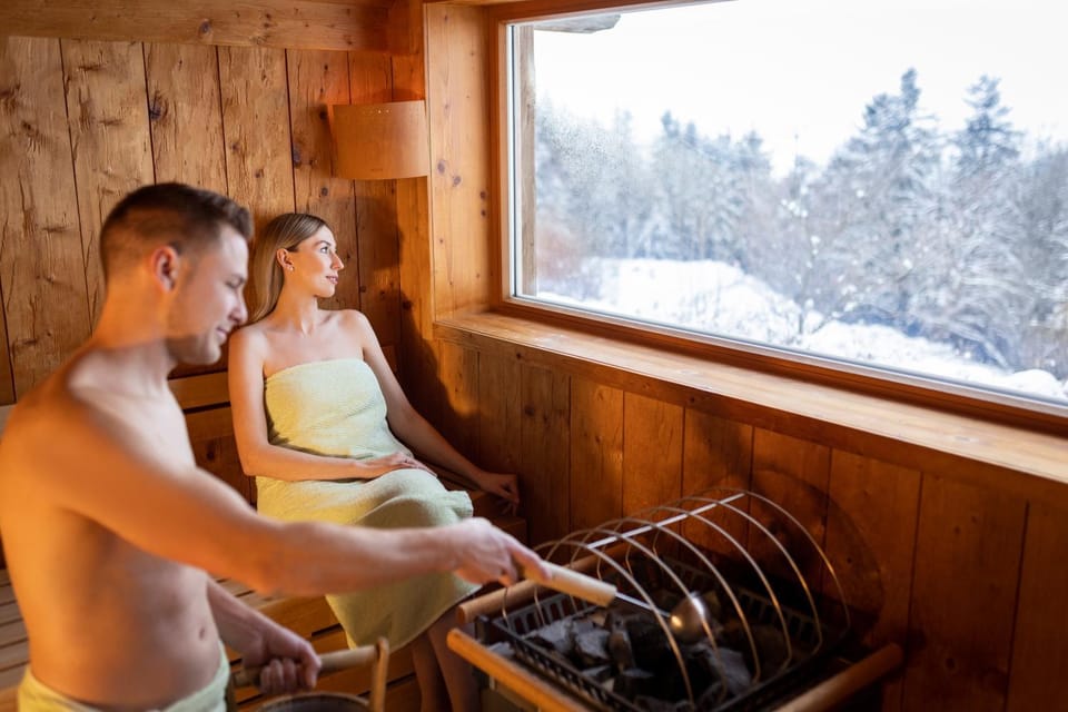 People, Natural landscape, Winter, Sauna