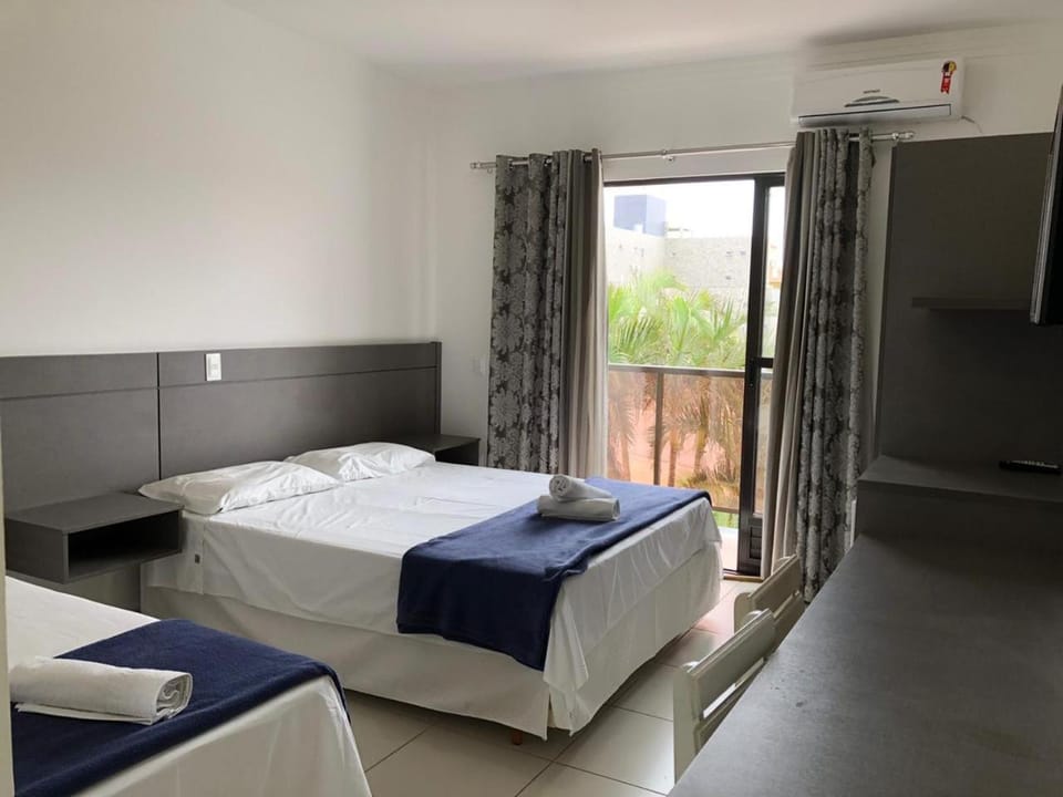 Bedroom, towels, air conditioner