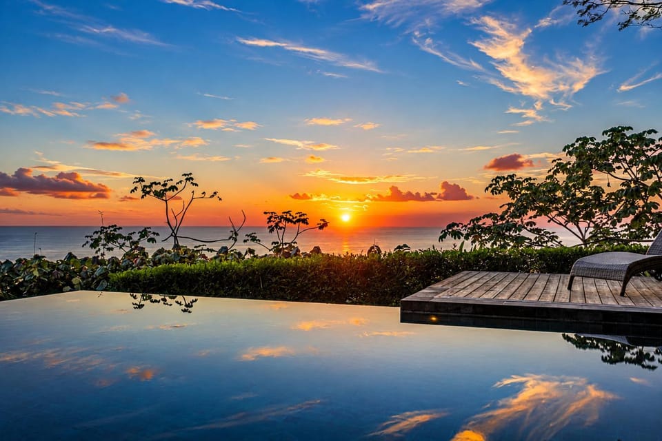 Pool view, Swimming pool, Sunset
