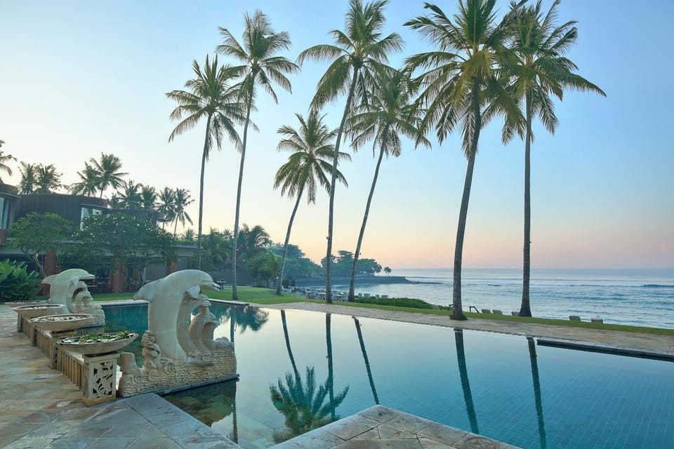 Swimming pool, Swimming pool, Sunset