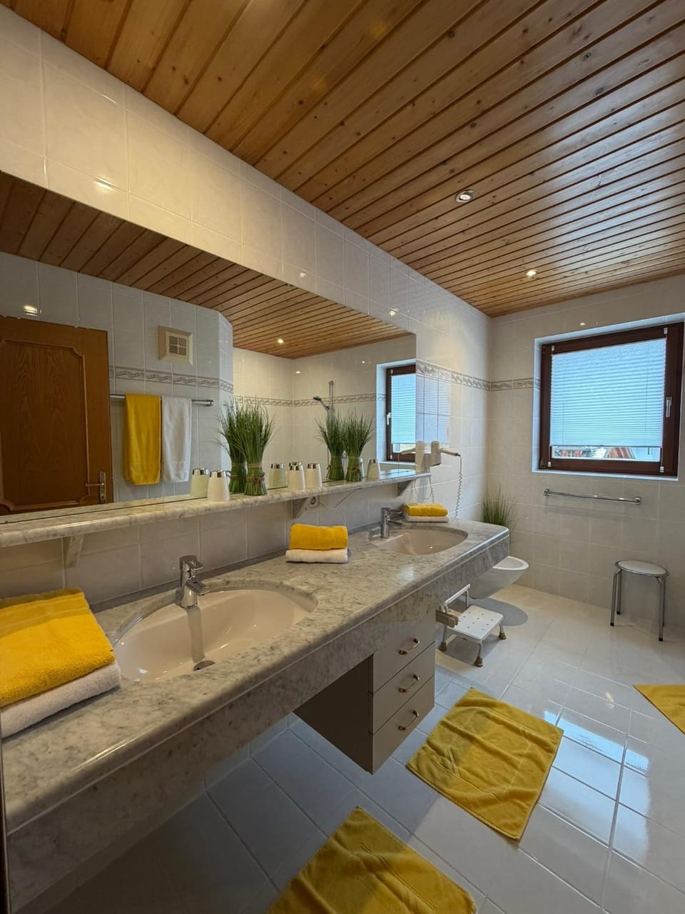 Bathroom, towels