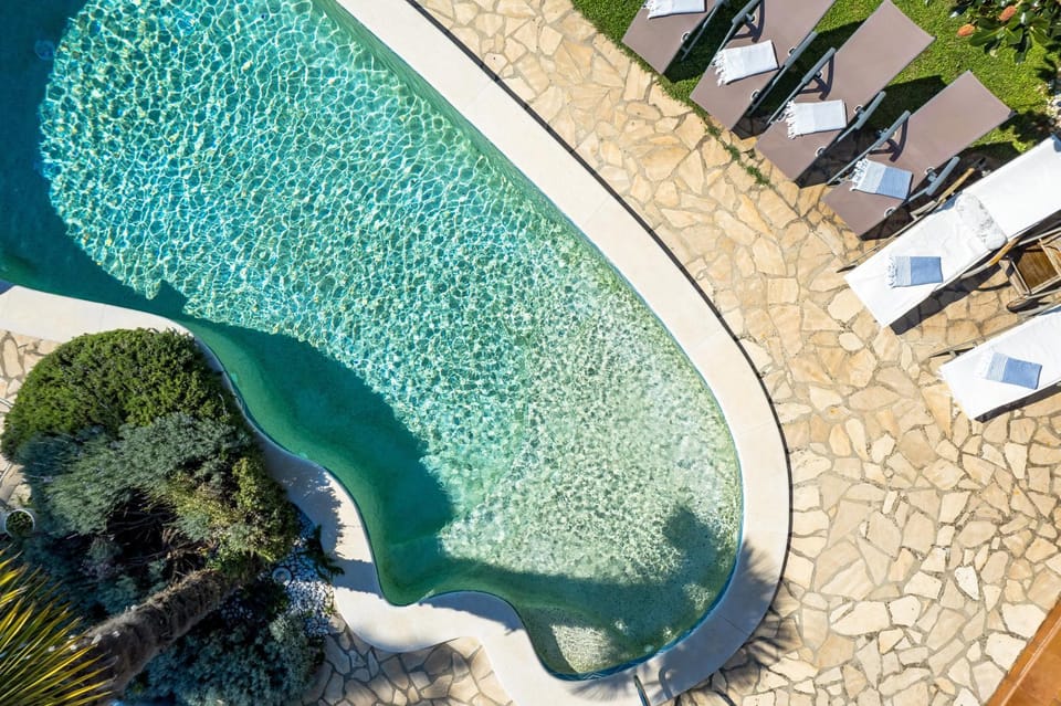 Patio, Day, Natural landscape, Bird's eye view, Balcony/Terrace, Pool view, Swimming pool, Swimming pool, sunbed