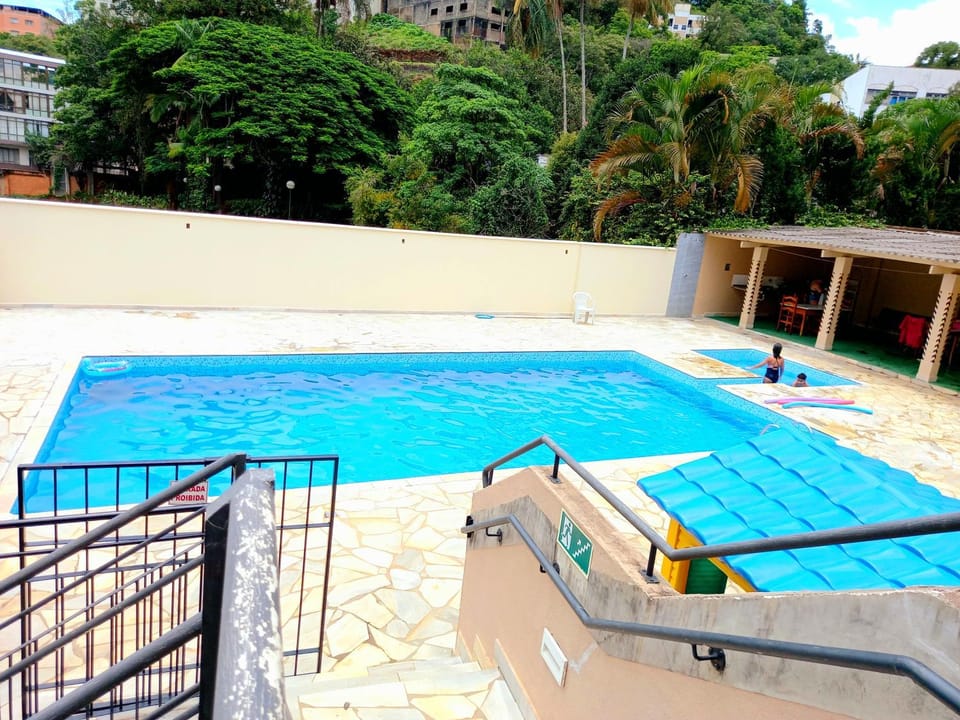 Swimming pool, sunbed
