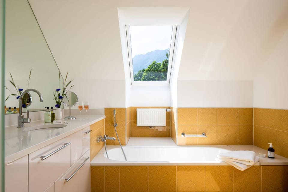 Bathroom, Mountain view, Bath