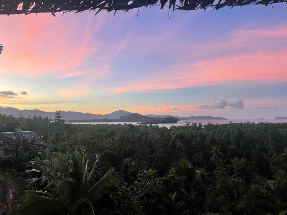 Mountain view, Sea view, Sunset