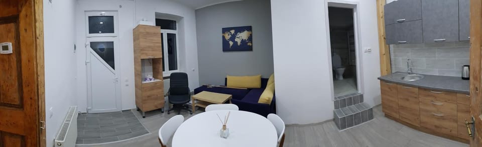 Living room, kitchen