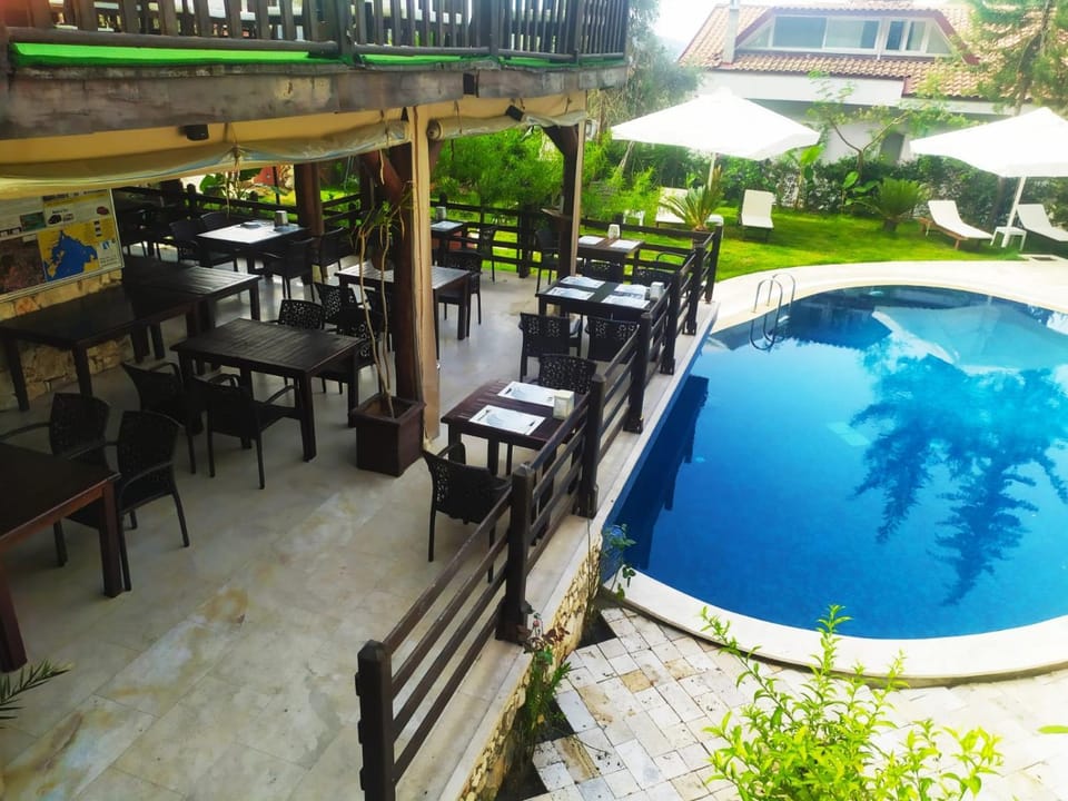 Patio, Pool view