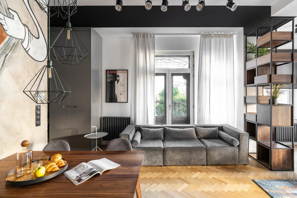 Living room, Seating area, Dining area