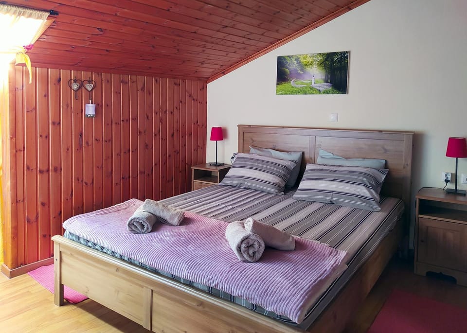 Bed, Bedroom, cot, furniture, towels