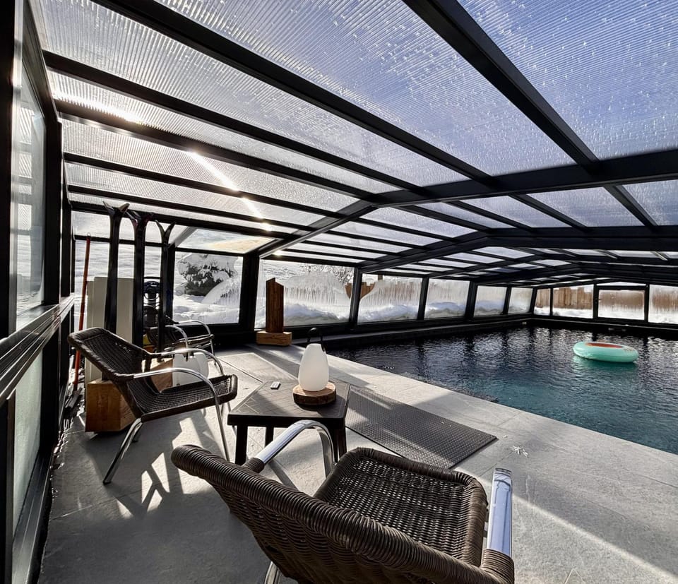 View (from property/room), Balcony/Terrace, Pool view, Swimming pool