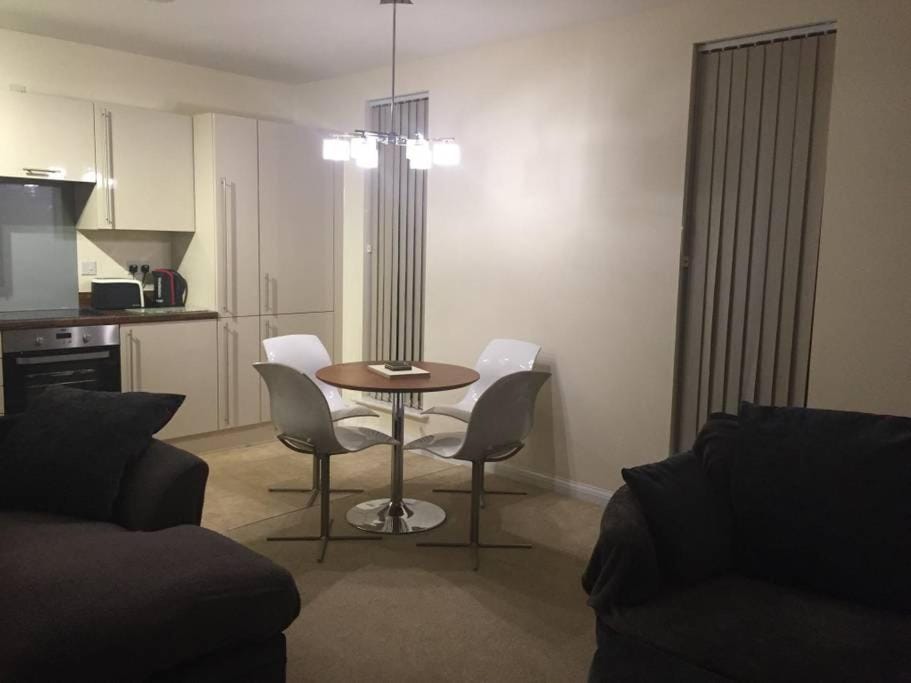 Kitchen or kitchenette, Living room, Dining area