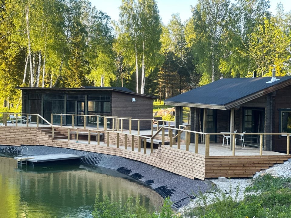 Natural landscape, Sauna, Lake view, River view