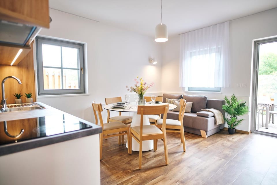 Kitchen or kitchenette, Living room, Dining area