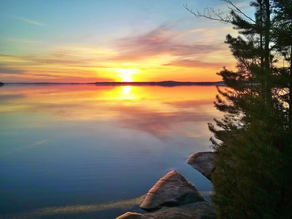 Natural landscape, Lake view, Sunrise