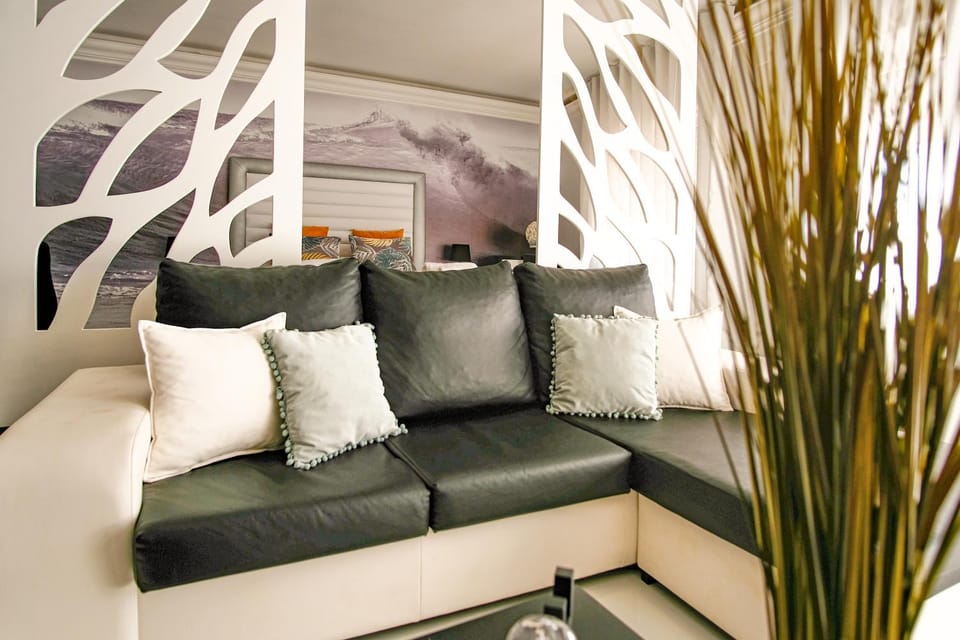 Living room, Seating area, Sea view
