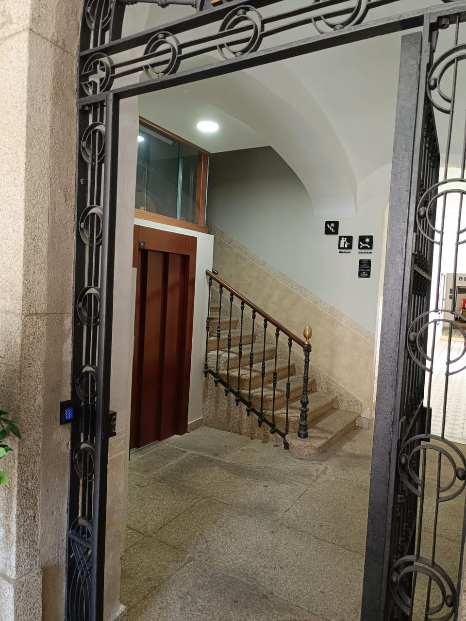 Property building, elevator