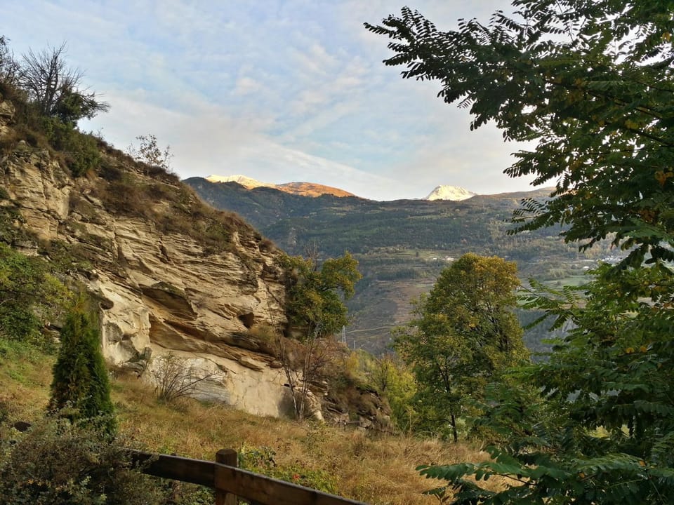 Autumn, Mountain view, Sunset