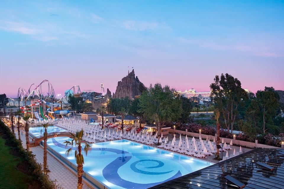 Pool view, Swimming pool, Sunset