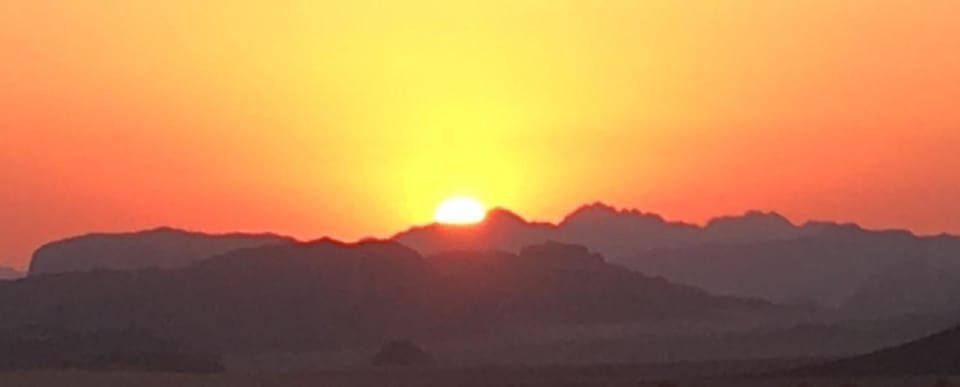 Natural landscape, On site, Mountain view, Sunset