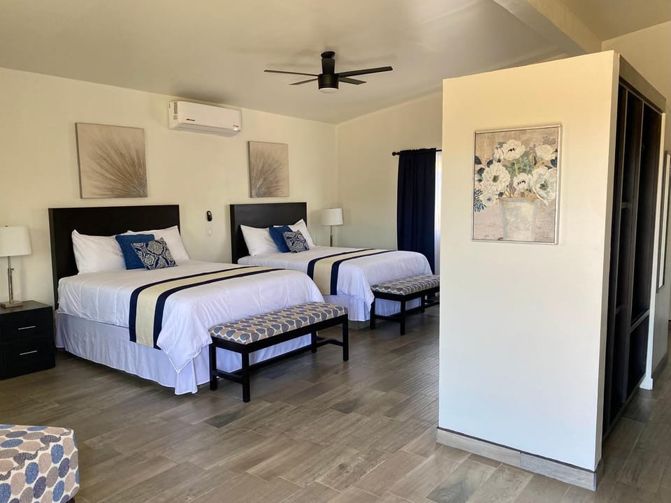 Bed, Bedroom, fireplace, air conditioner