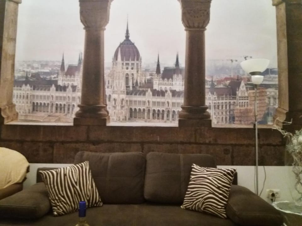 Bed, Living room, Seating area