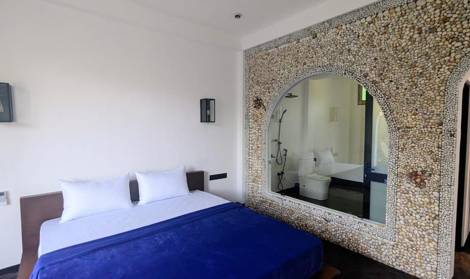 Shower, Bed, Bathroom, Bedroom