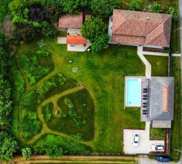 Property building, Bird's eye view, Garden view