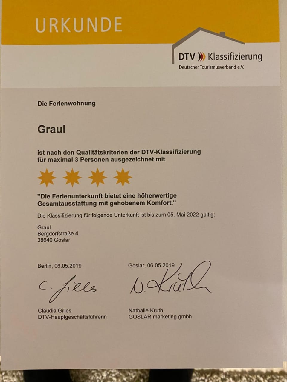 Certificate/Award