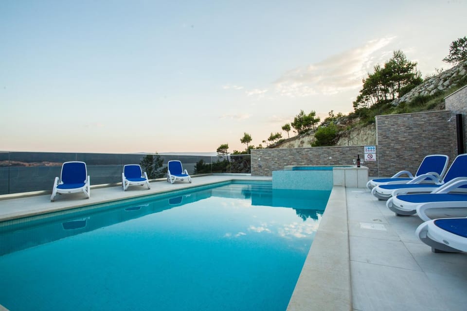 Swimming pool, Sunset