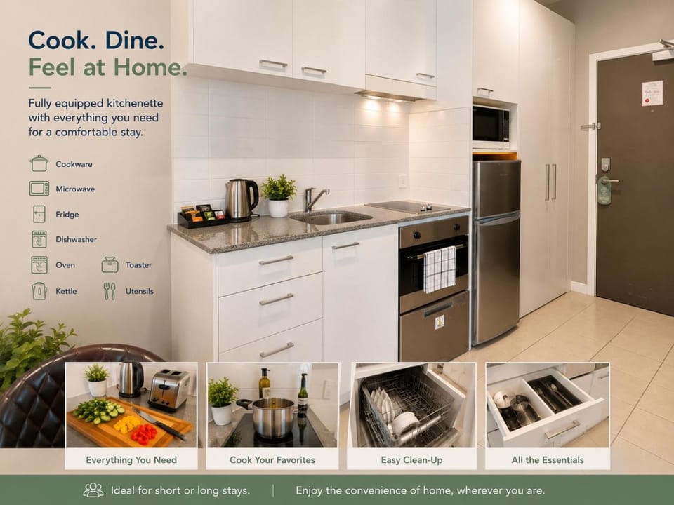 Coffee/tea facilities, Kitchen or kitchenette, Food and drinks, oven, stove, toaster