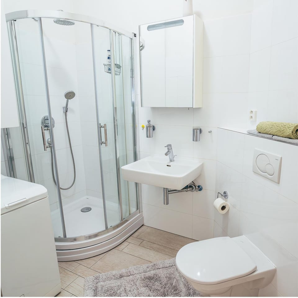Shower, Toilet, Bathroom, towels