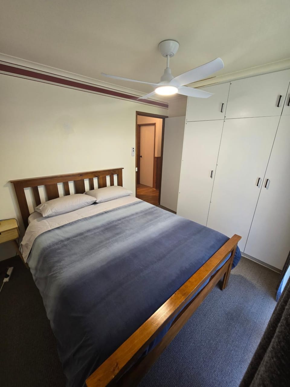Bed, Photo of the whole room, Bedroom, fireplace, towels, wardrobe