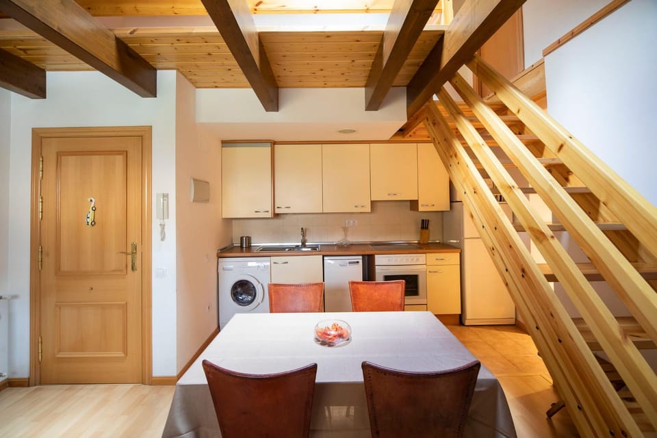 Kitchen or kitchenette, Dining area, minibar, pet friendly, stove, washing machine