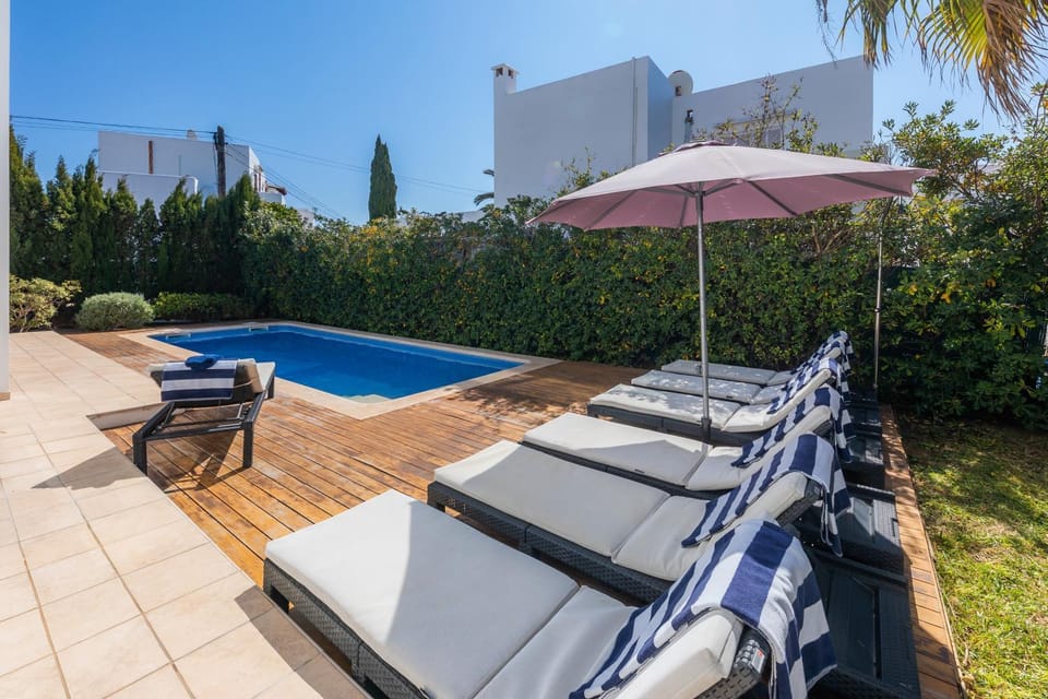 Property building, Living room, Swimming pool