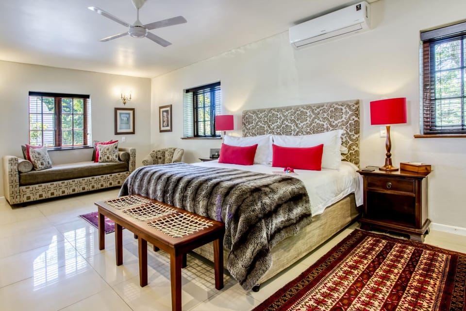 Bed, Bedroom, fireplace, air conditioner