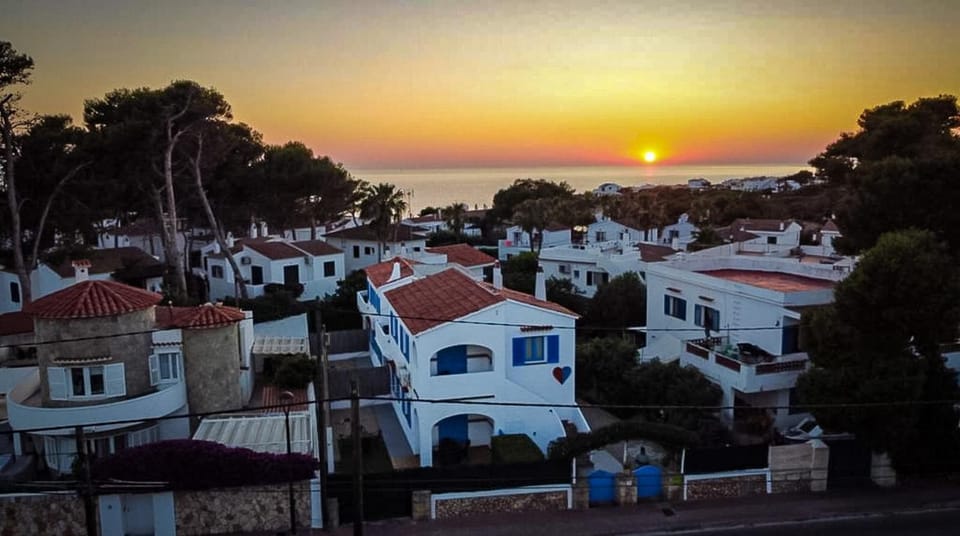 Property building, Beach, Sunset