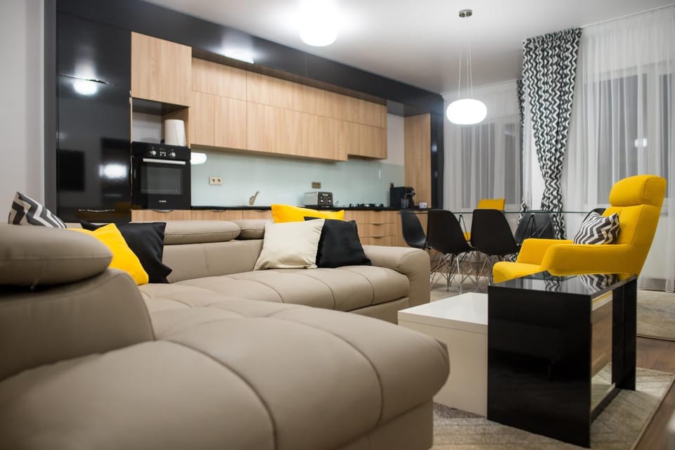 Living room, kitchen