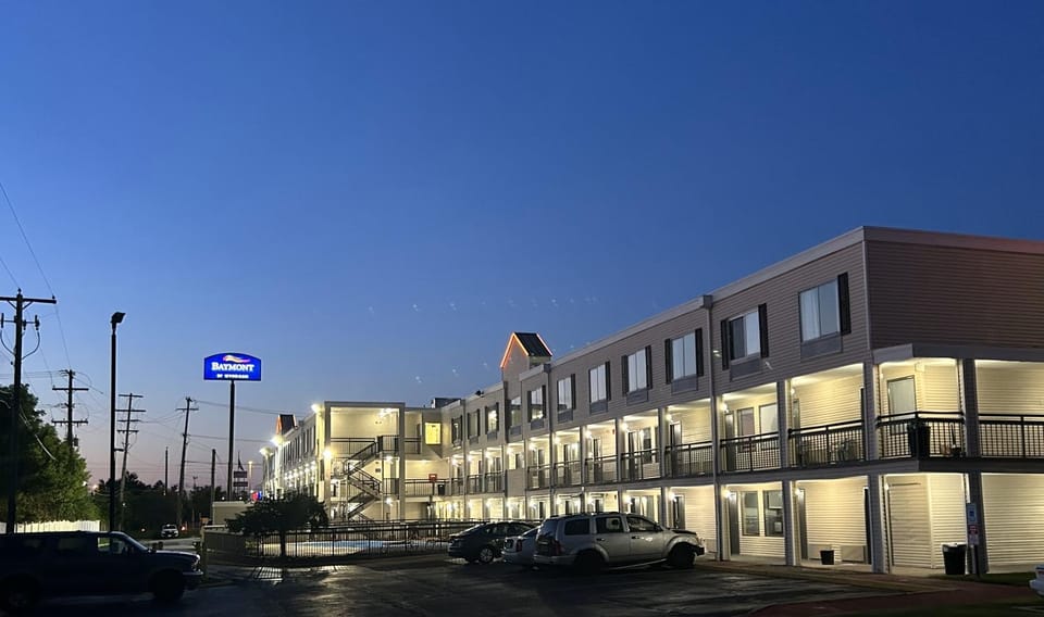 Property building, Night, Street view, Location, Parking