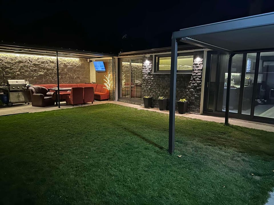 Patio, Night, Garden, Seating area, Garden view