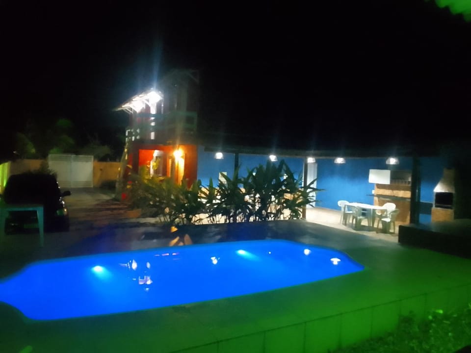 Night, Pool view, Swimming pool