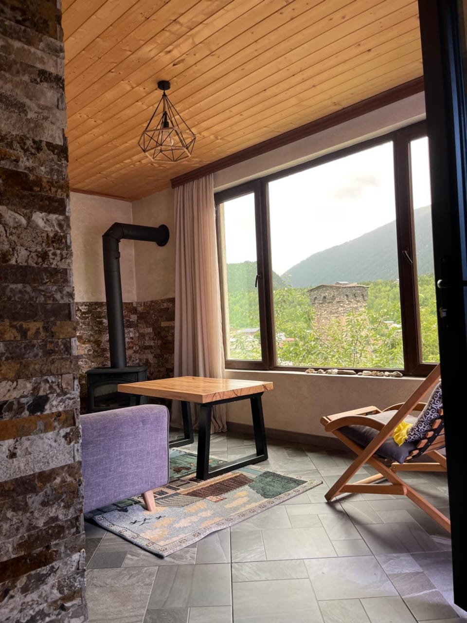 Natural landscape, Seating area, Dining area, Mountain view