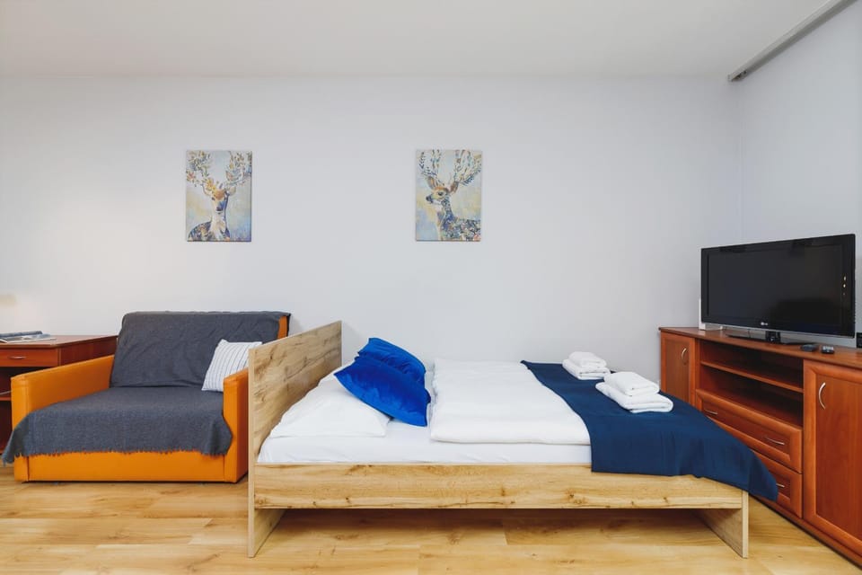 Bed, TV and multimedia, Living room