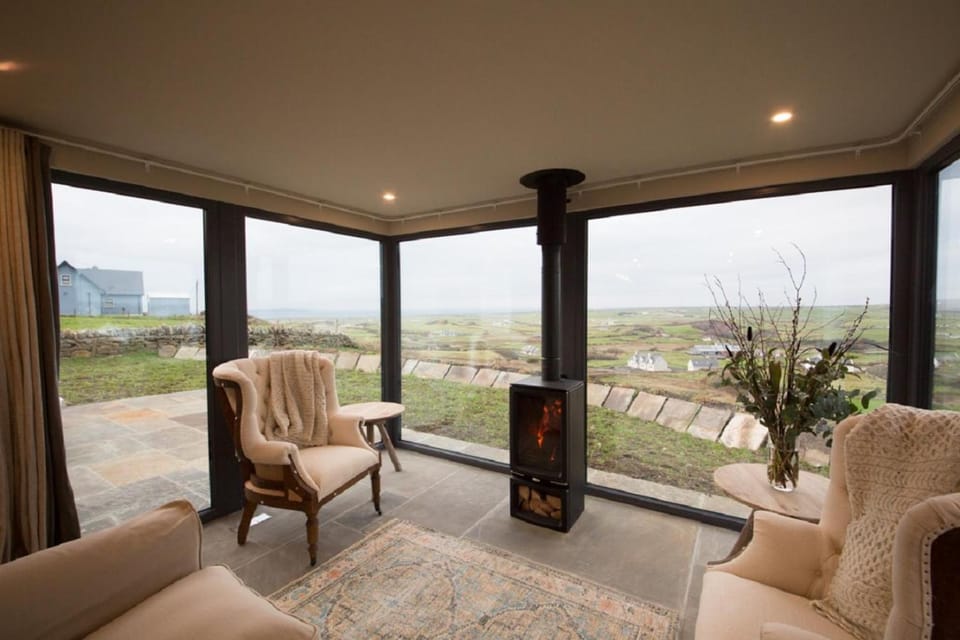 Living room, Seating area, Mountain view, Sea view