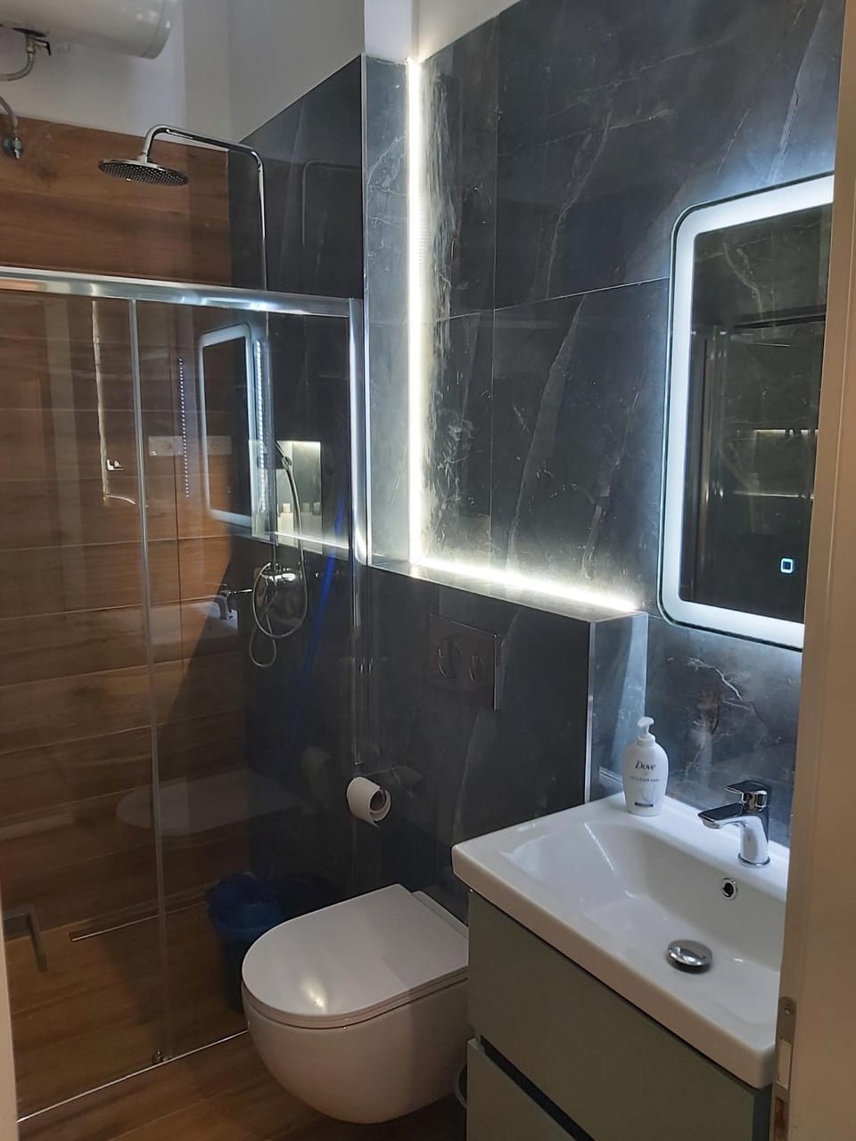 Shower, Toilet, Bathroom, towels